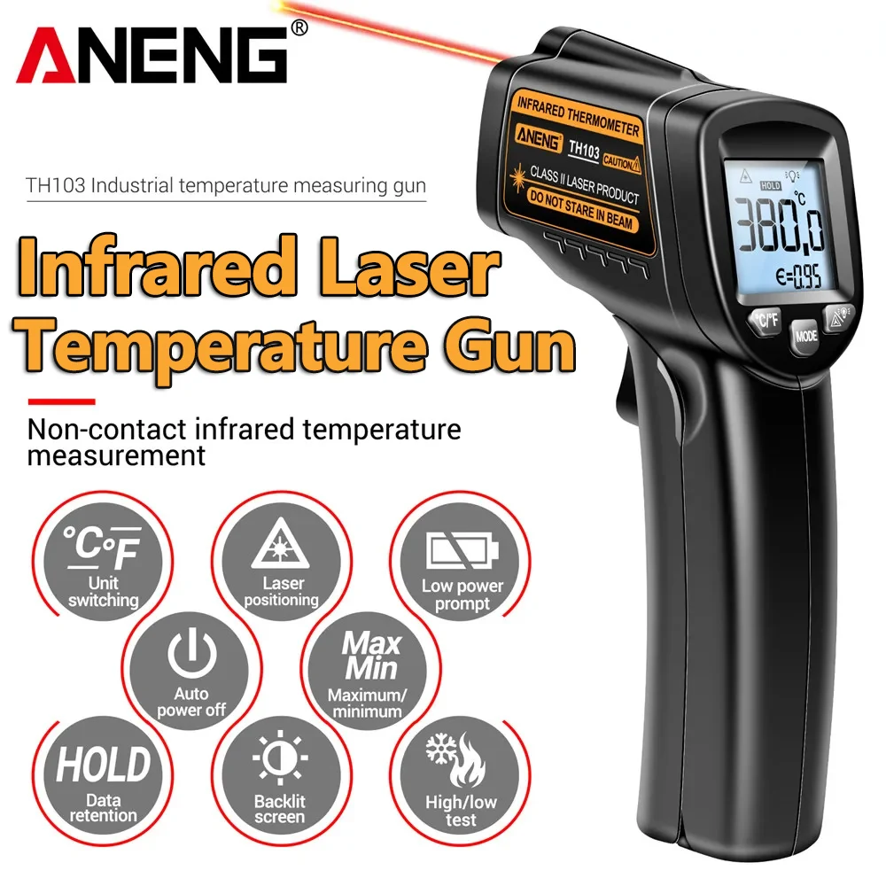Industrial Laser Thermometer - Pistolet thermique infrarouge -20°C ° C~380