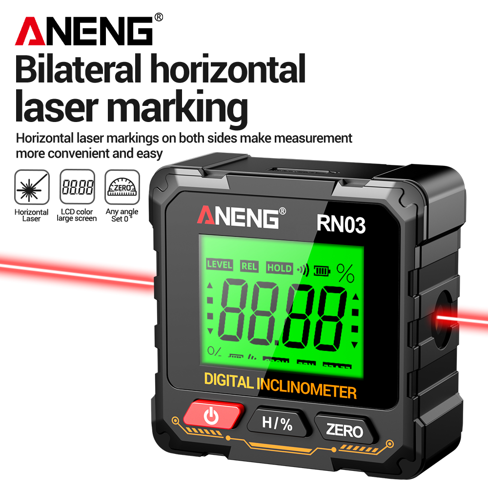 Industrial Laser Alignment - Détecteur d'angle numérique magnétique ANENG RN03,