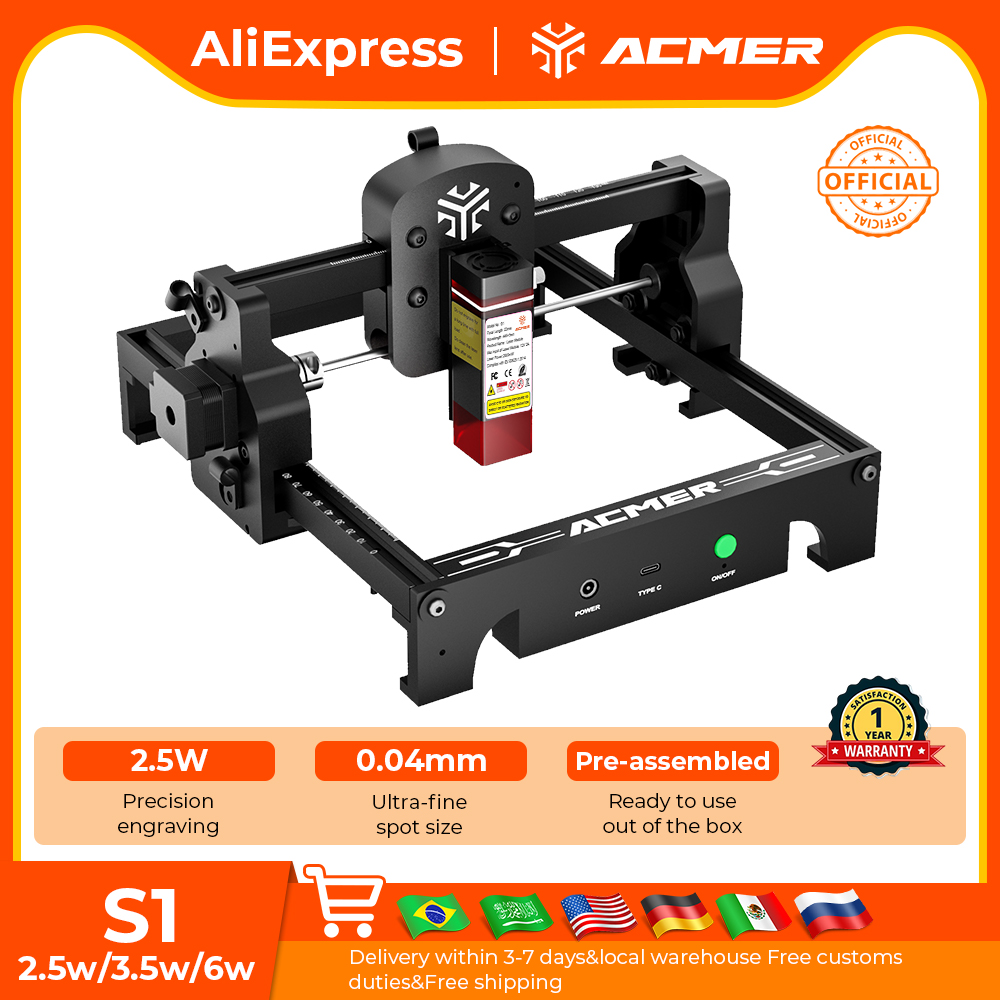 Industrial Laser Technology - ACMER S1 Mini Machine de gravure
