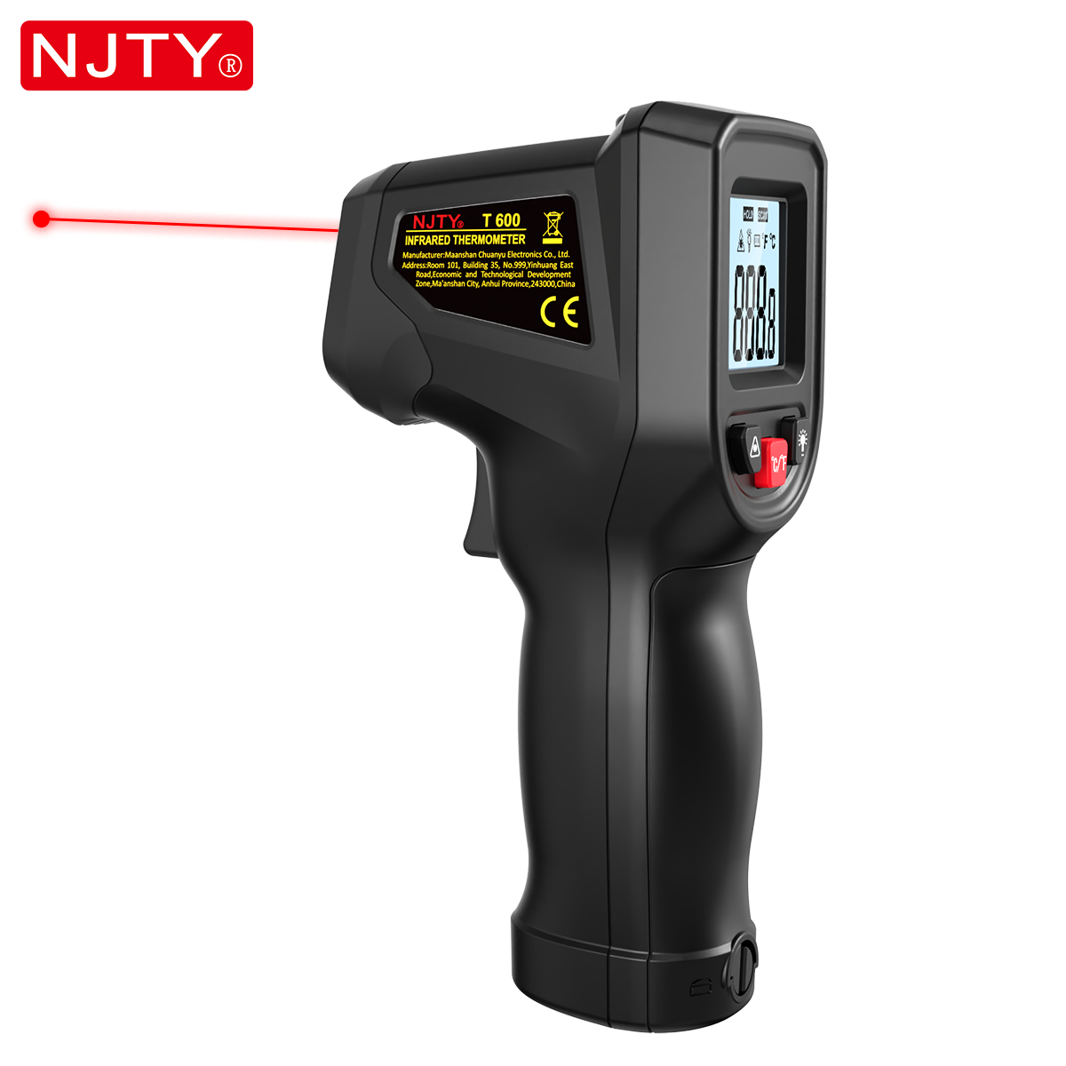 Industrial Laser Thermometer - NJTY T600 Thermomètre infrarouge sans contact