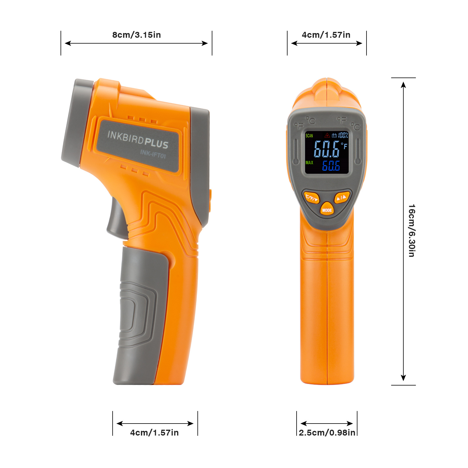 Inkbird Laser Infrarouge Thery - Industrial Laser Thermometer avis et prix