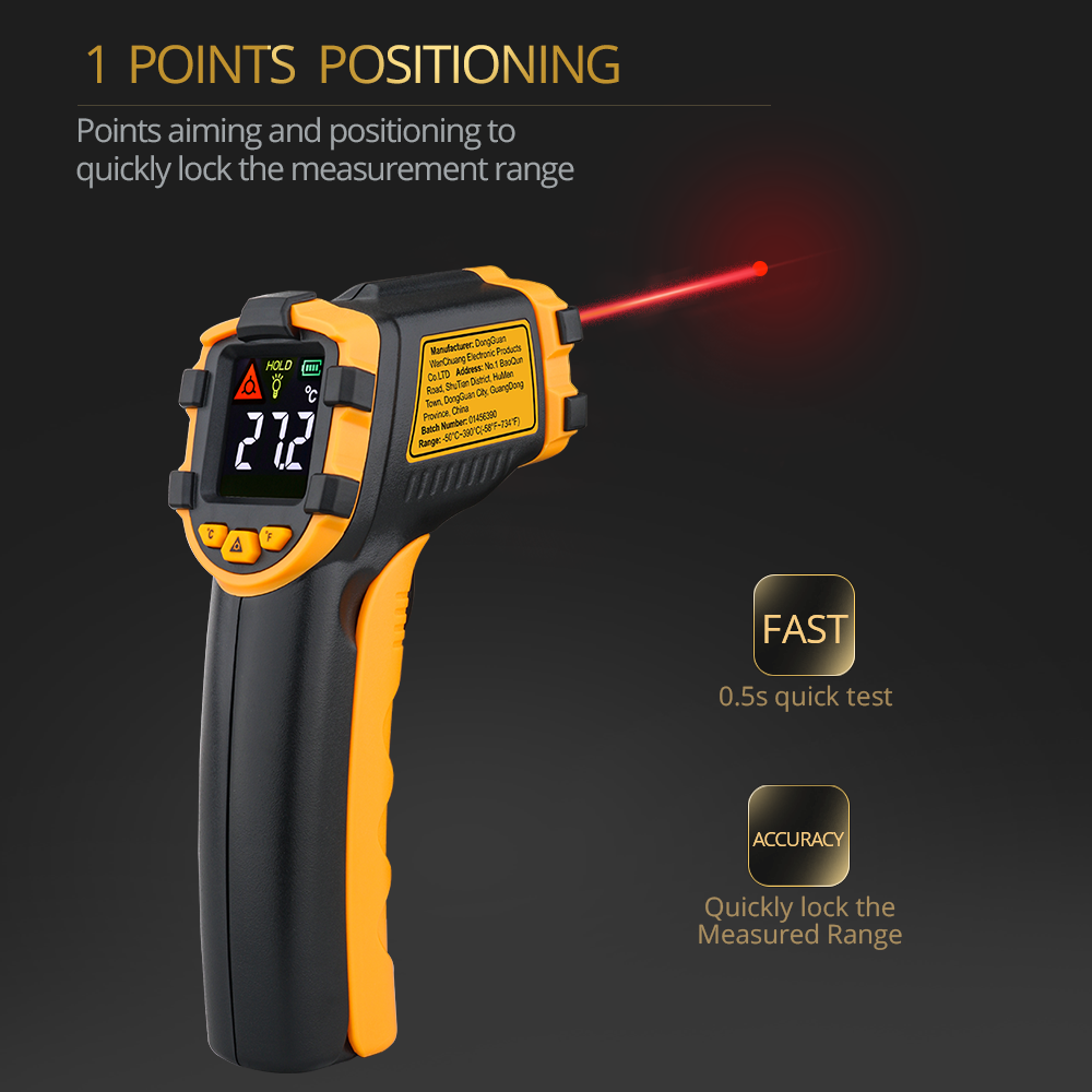 Thermomètre infrarouge numériq - Industrial Laser Thermometer avis et prix
