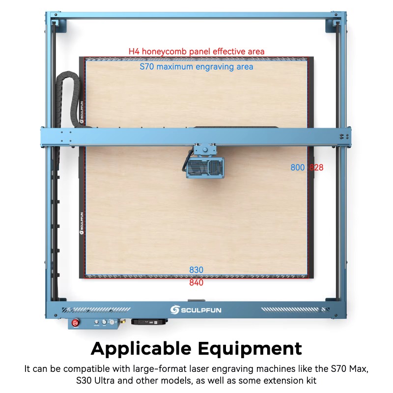 H4 840x828mm 2 pièces ensemble - Honeycomb Laser Bed avis et prix