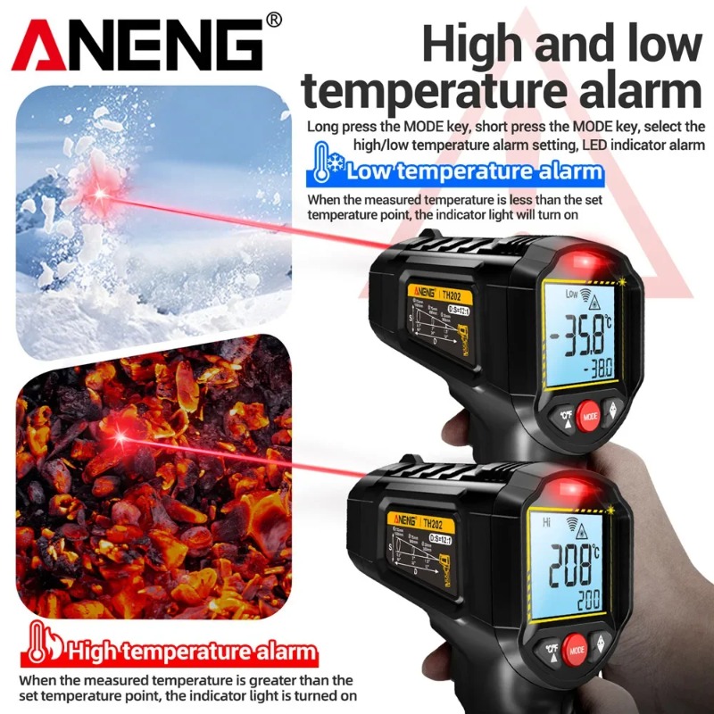 ANENG TH202 Thermomètres indus - Industrial Laser Thermometer avis et prix